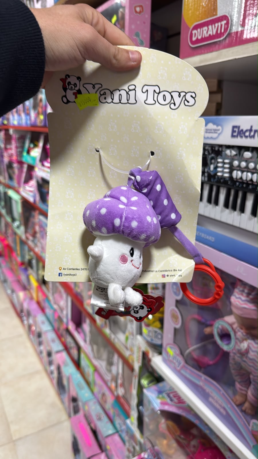 Peluchito hongo kawaii lila
