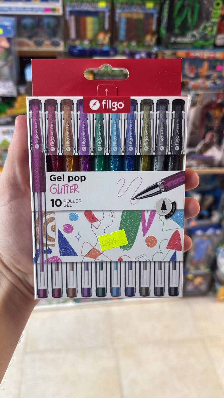 Lapiceras Gel Pop Glitter X10